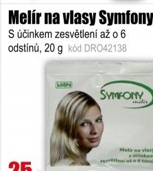 Melír Symfony na vlasy bílý 20 g