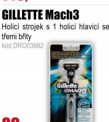 GILLETTE Mach3 strojek + 1ks