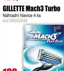 GILLETTE Mach3 Turbo hlavice 4ks
