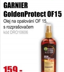 Olej na opal. GARNIER Golden protect OF15