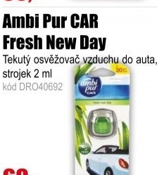 Ambi Pur CAR Fresh New Day 2 ml strojek