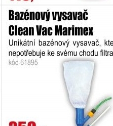 Vysavač bazénový Clean Vac Marimex