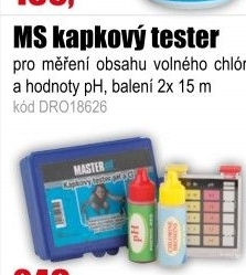 Tester kapkový pH, Cl Mastersil