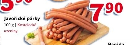 Párky javořické Kostelecké uzeniny