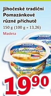 Tradiční pomazánkové Jihočeské ochucené Madeta