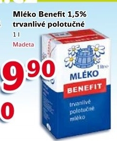 Mléko trvanlivé Benefit - 1,5% polotučné