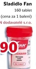 Sladidlo Sacharin Fan