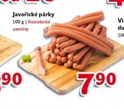 Párky javořické Kostelecké uzeniny