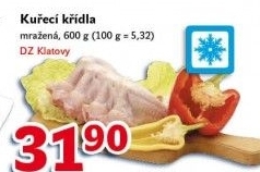 Kuřecí křídla mražená DZ Klatovy