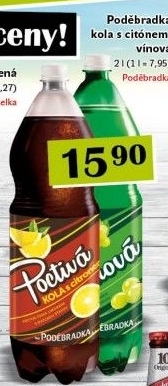Limonáda Poctivá citron cola Poděbradka