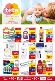 akční leták Teta drogerie 23.6.2016-2.7.2016