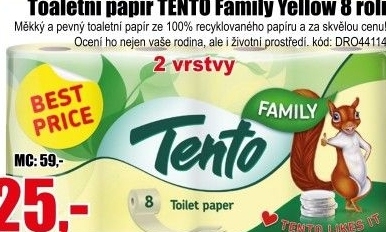 Toaletní papír 2vrstvý Tento