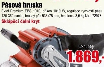 Pásová bruska Extol Premium EBS 1010