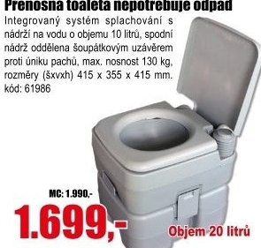 Přenosná toaleta Happy green