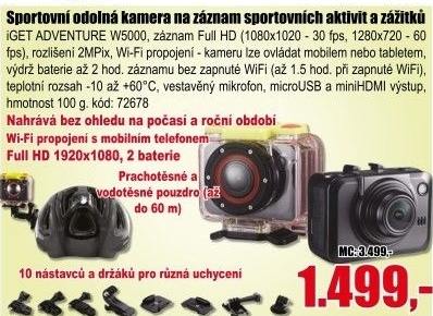 Kamera Adventure W5000 iGET