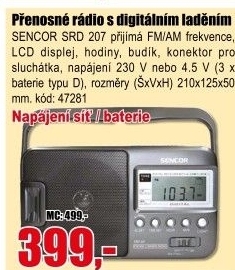 Rádio Sencor SRD 207