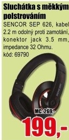 Sluchátka přes hlavu Sencor SEP 626