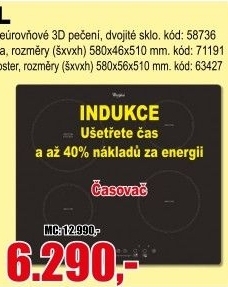 Indukční celoskleněná deska Whirlpool ACM 802 NE