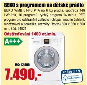 Pračka Beko WMB 61443 PTA