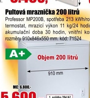 Pultový mrazící box Professor MP200B