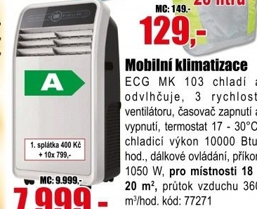 Mobilní klimatizace ECG MK 103