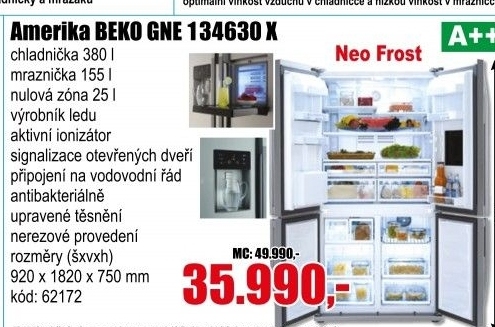 Kombinovaná chladnička Beko GNE 134630 X