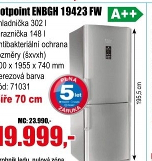Kombinovaná chladnička Hotpoint ENBGH 19423 FW