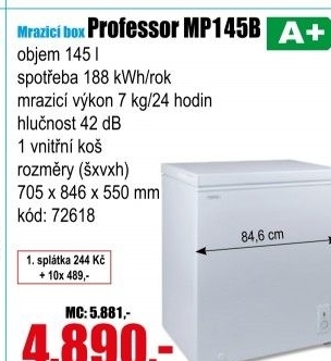 Pultový mrazící box Professor MP145B