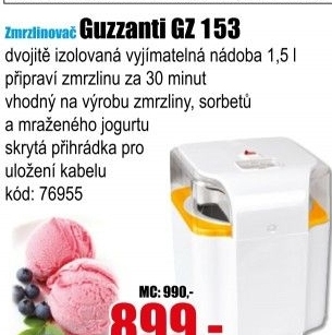 Zmrzlinovač Guzzanti GZ 153