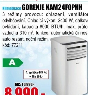 Mobilní klimatizace Gorenje KAM24FOPHH