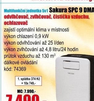Multifunkční jednotka 5v1 Sakura SPC 9 DMA