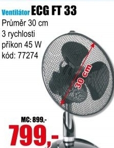 Ventilátor ECG FT 33