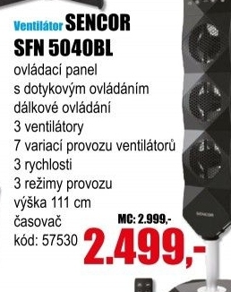 Ventilátor SENCOR SFN 5040BL