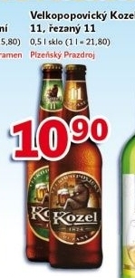 Pivo světlý ležák 11° Medium Velkopopovický Kozel