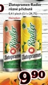 Pivo ochucené Radler Zlatopramen