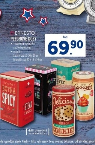 Plechová dóza Ernesto - Lidl akcniletaky.com