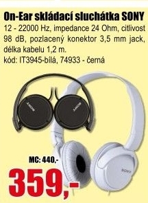 Sluchátka přes hlavu Sluchátka Sony MDR-ZX110