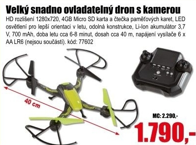 RC kvadrokoptéra