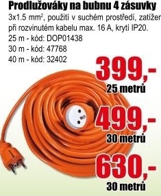 Prodlužovací kabel Ecolite