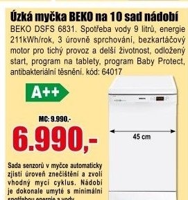 Myčka Beko DSFS 6831