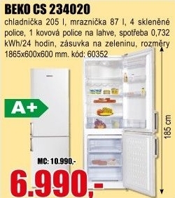 Kombinovaná chladnička Beko CS 234020