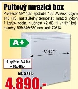 Pultový mrazící box Professor MP145B
