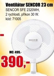 Stolní ventilátor Sencor SFE 2320WH