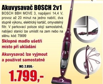 Aku vysavač Bosch BBH MOVE
