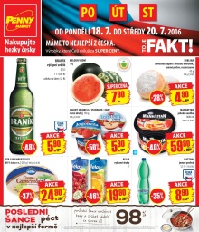 akční leták Penny Market 18.7.2016-20.7.2016