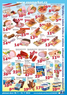 akční leták ESO MARKET 20.7.2016-31.7.2016