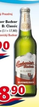 Pivo světlé výčepní B: Classic Budweiser Budvar