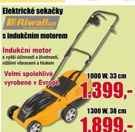 Rotační elektrická sekačka Riwall REM 3310i