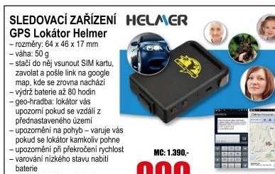 Lokátor Helmer LK 505 GSM/GPRS/GPS