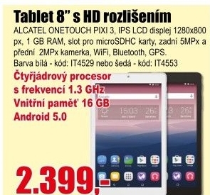 Tablet Alcatel One Touch Pixi 3